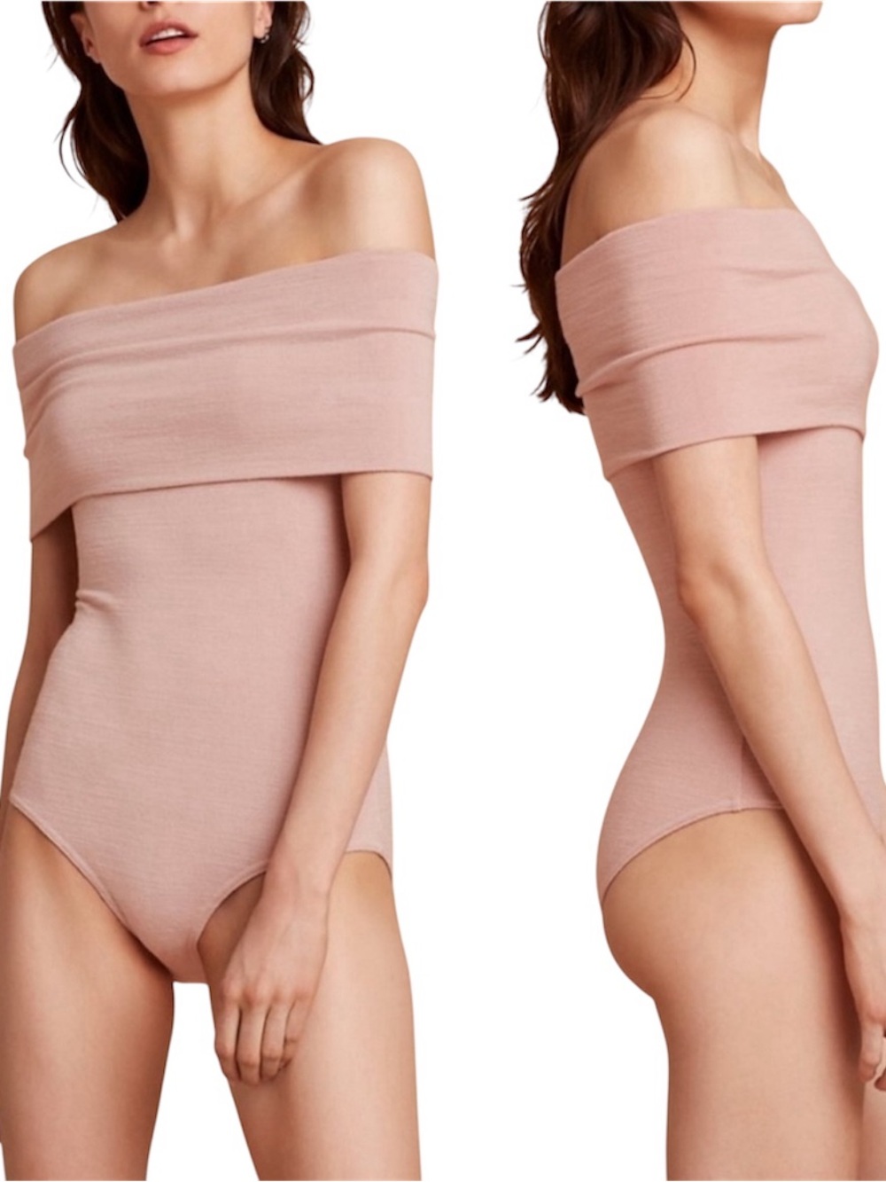 Aritzia Wilfred Camille Hayett Pink Off-Shoulder Bodysuit XS | Aritzia Bodysuit